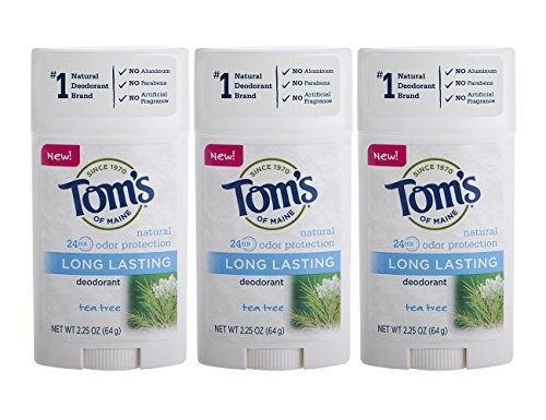 Tom’s of Maine Natural Long Lasting Deodorant Multi Pack, Tea Tree, 3 Count